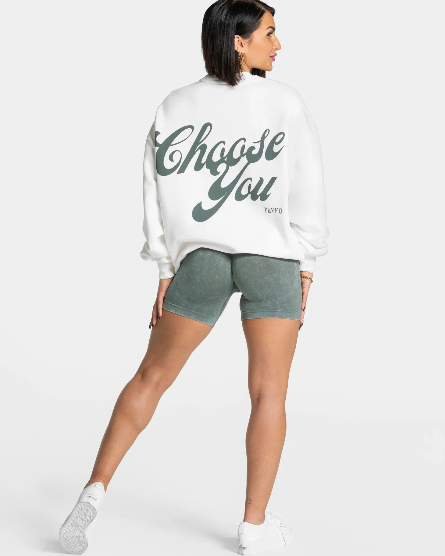 Cheap Acid Oversized Sweater "Off White" Damen Hoodies & Jacken