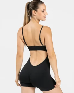 Shop Essence V-Back Covert Scrunch Short Jumpsuit 