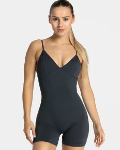 Best Sale Essence V-Back Covert Scrunch Short Jumpsuit 