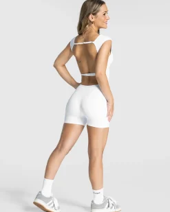 Outlet Femme Backless Short Jumpsuit "" Damen Jumpsuits