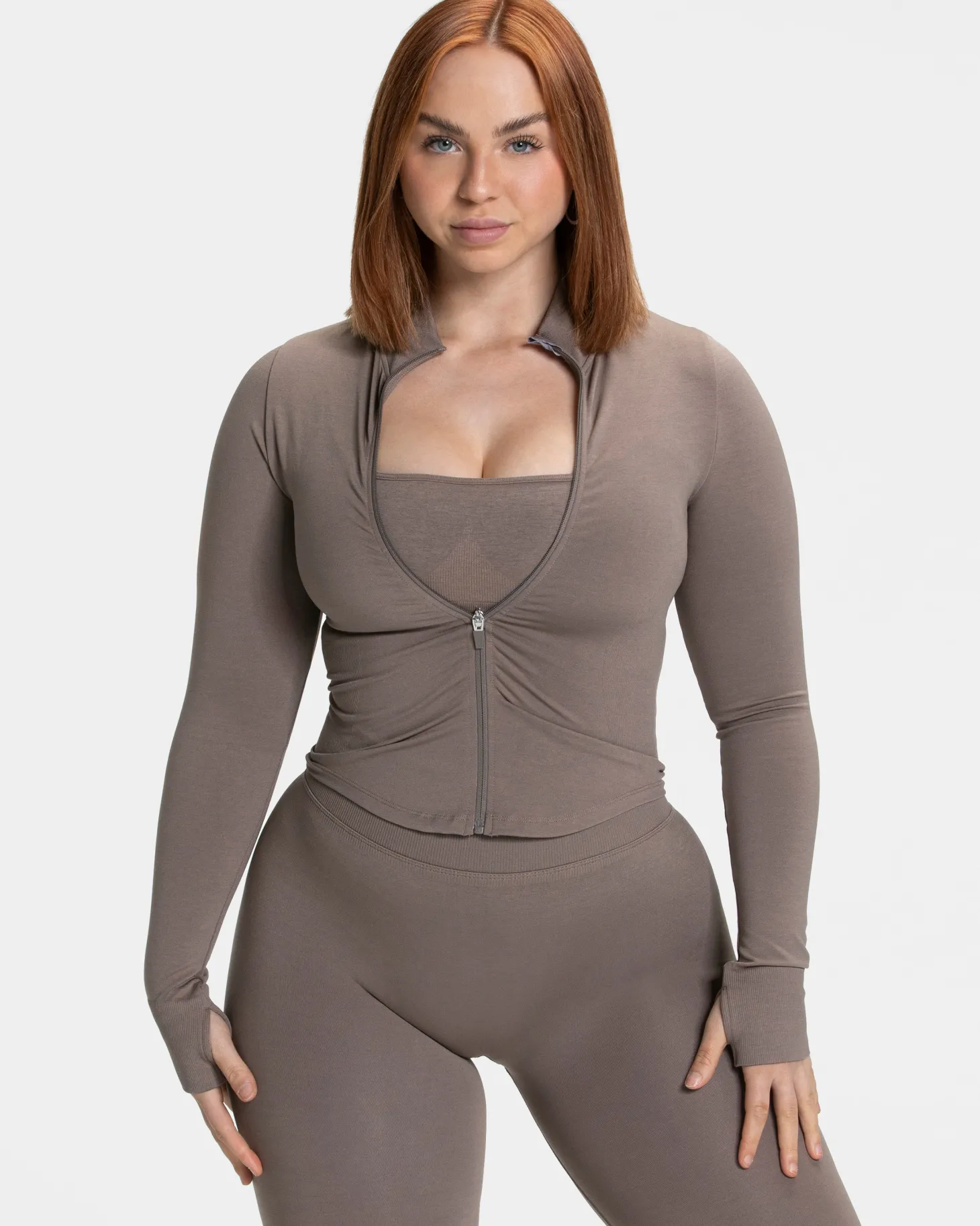 Flash Sale Femme Shaping Zip Jacke "" Damen Longsleeves