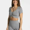 Cheap Focus Crop Top "" Damen T-shirts | Tops