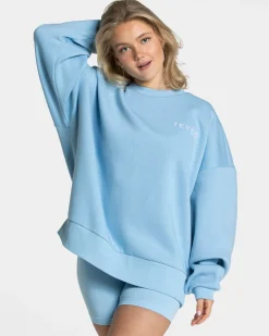 Flash Sale Signature Oversized Sweater "Ice Blue" Damen Hoodies & Jacken