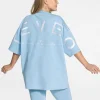 Online Signature Oversized T-Shirt "Ice Blue" Damen T-shirts