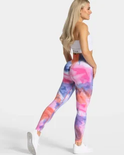Outlet Tie Dye Scrunch Leggings 